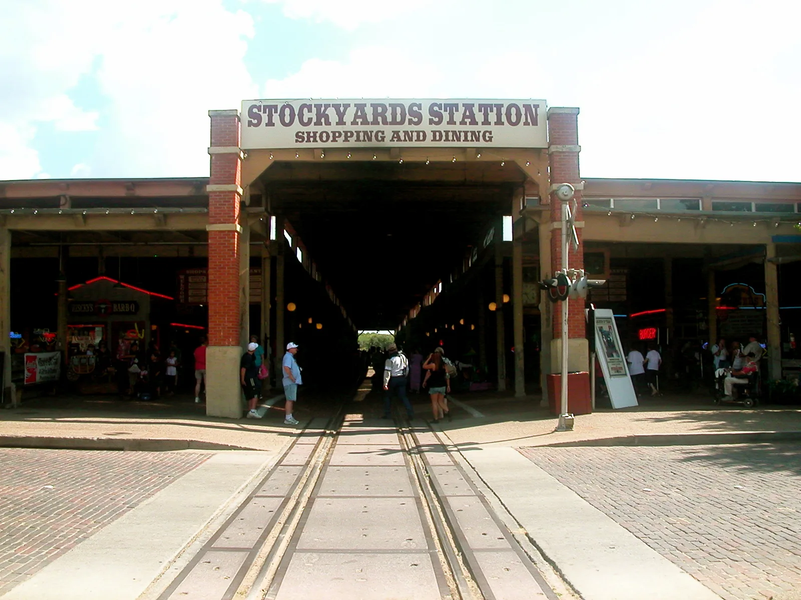 East Exchange Avenue in the historic Fort Worth Stockyards at night